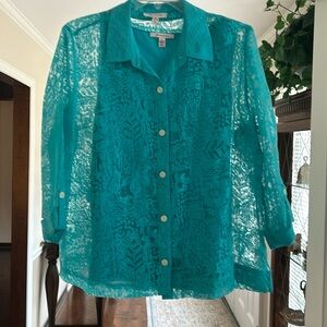 JM Collection 2 piece Lace Jacket and Matching Tank Top